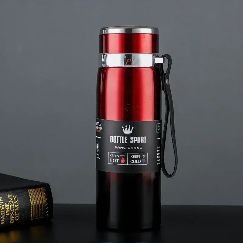 1L capacity vacuum thermos bottle for those who love large servings of hot or cold beverages, crafted from durable stainless steel.