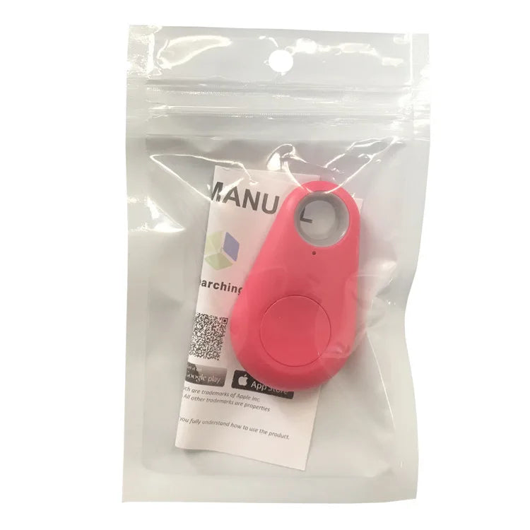 Mini GPS tracker demonstrating the anti-lost alarm feature, alerting users when items move out of range.