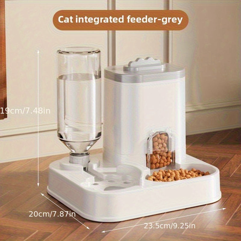 A small dog drinks comfortably from the dispenser, demonstrating the ideal height and steady water flow for everyday hydration.