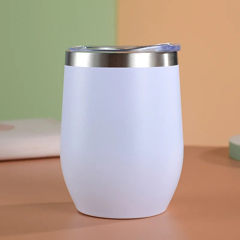 Sleek 360ml stainless steel coffee mug with double wall insulation for maximum temperature retention.