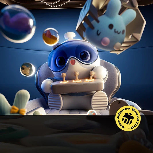 Child playing with a coin-operated DIY doll claw machine, enjoying the mini crane game at home.