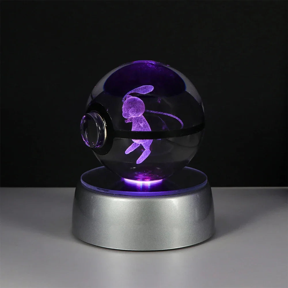 Eevee Pokémon LED crystal ball packed in an elegant gift box, making it a perfect birthday gift.