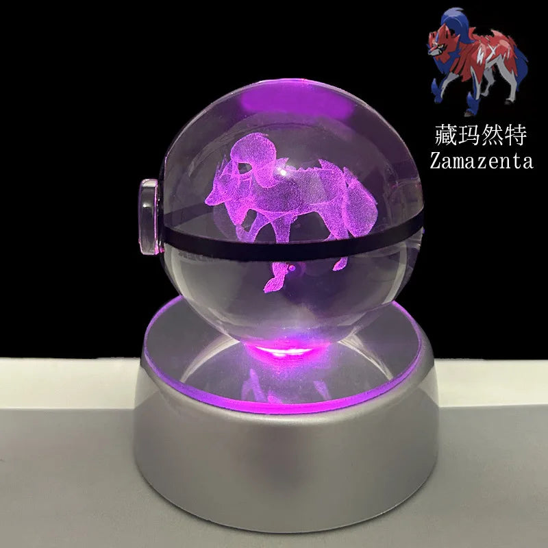 Pokémon Eevee LED crystal ball beautifully displayed as part of modern anime-themed decor.