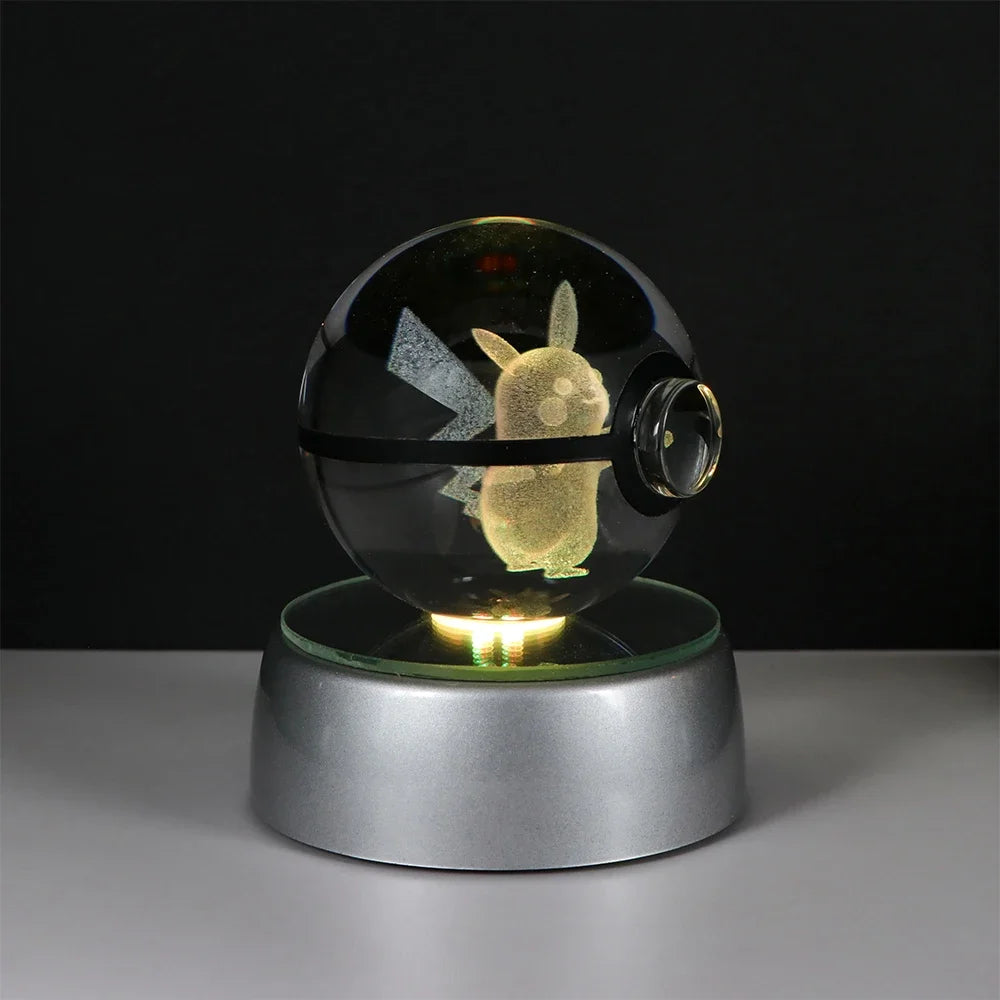Pokémon Eevee LED crystal ball featuring colorful lighting effects for a relaxing atmosphere.