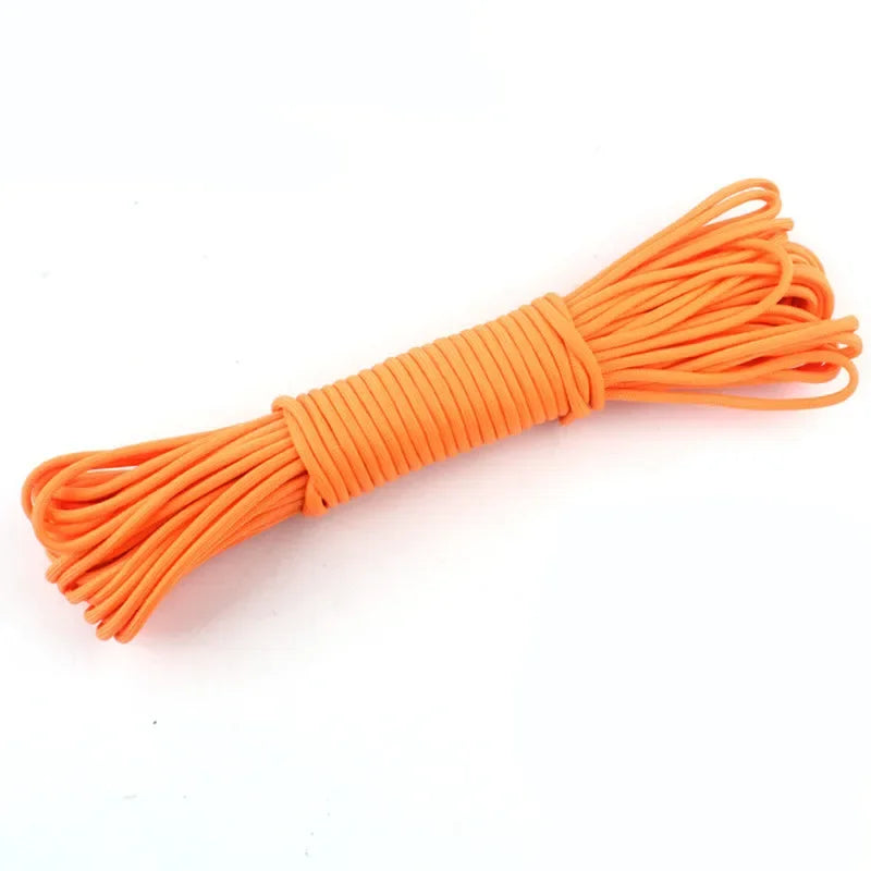 Glow-in-the-dark paracord ideal for survival kits, hiking trips, and securing outdoor equipment at night