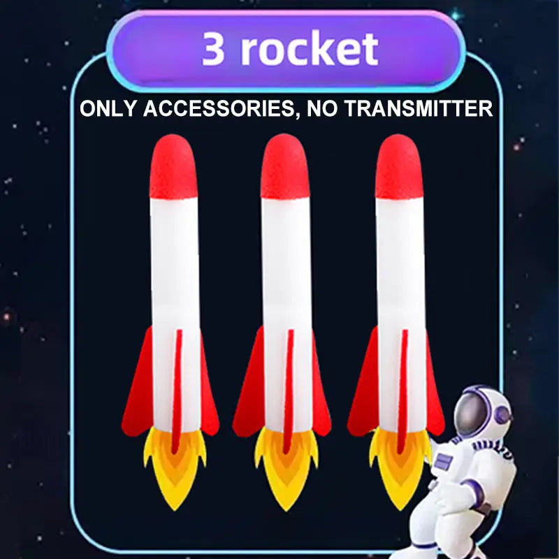 Two children having fun outdoors with the stomp rocket launcher toy, perfect for active play