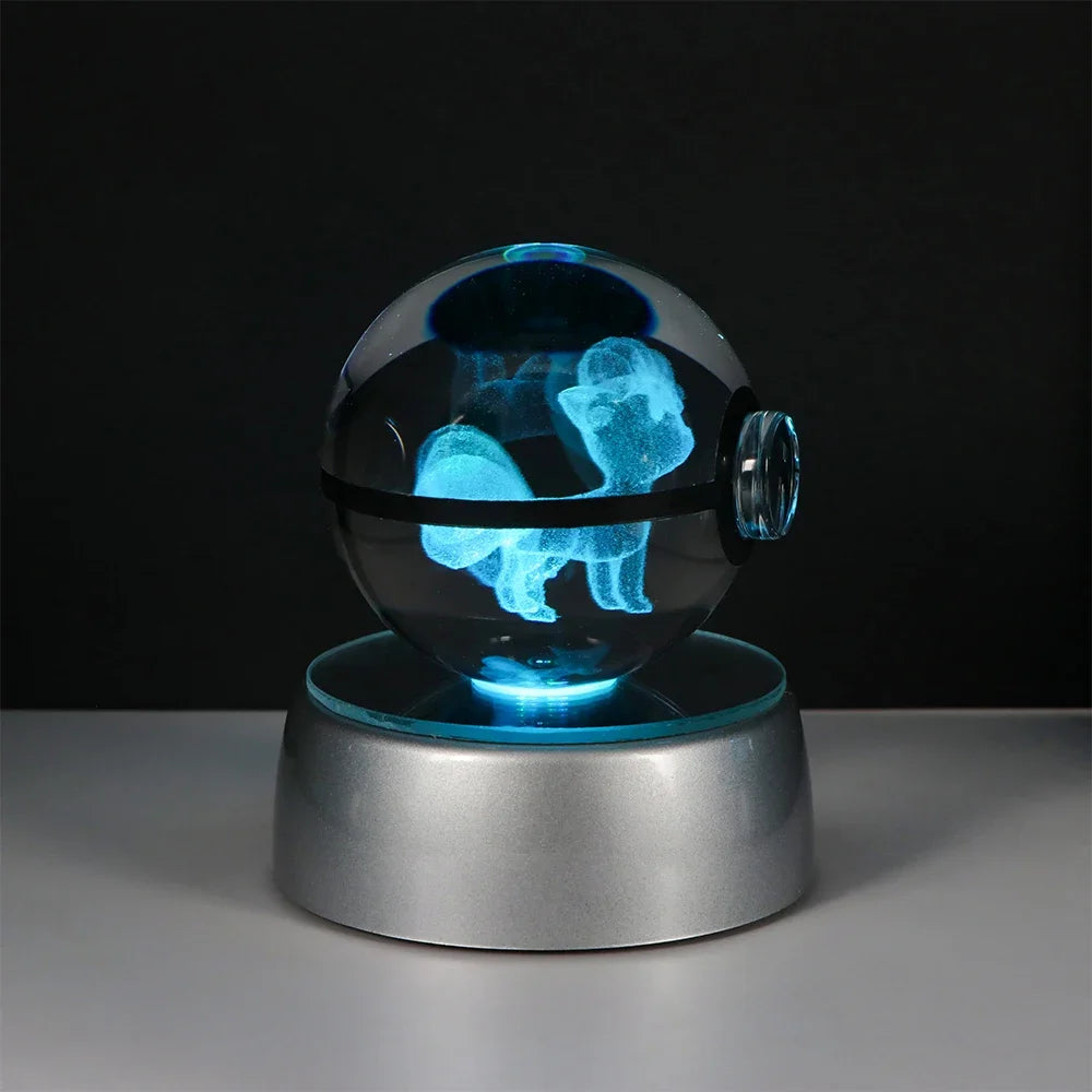 Mewtwo Pokémon LED crystal ball used as a stylish anime-inspired LED decoration for collectors.