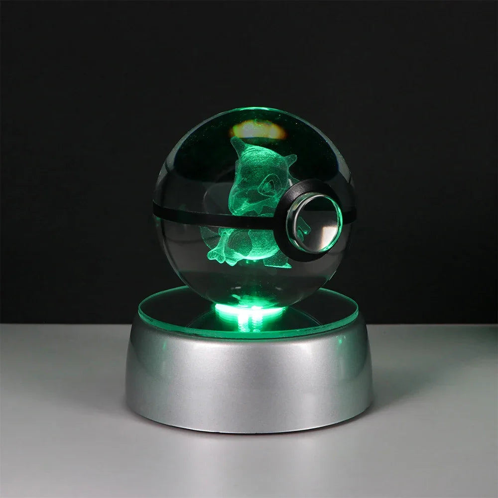 3D Pokémon crystal ball LED night light featuring Gengar, a perfect collectible for fans.