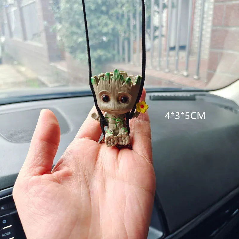 Tree Man Groot action figure sitting, with a subtle background perfect for displaying the collectible.