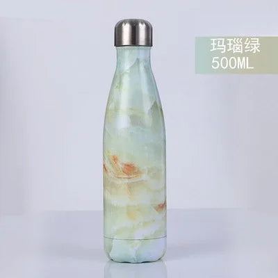 500ml stainless steel travel vacuum flask with double-wall insulation for maintaining beverage temperature on the go.