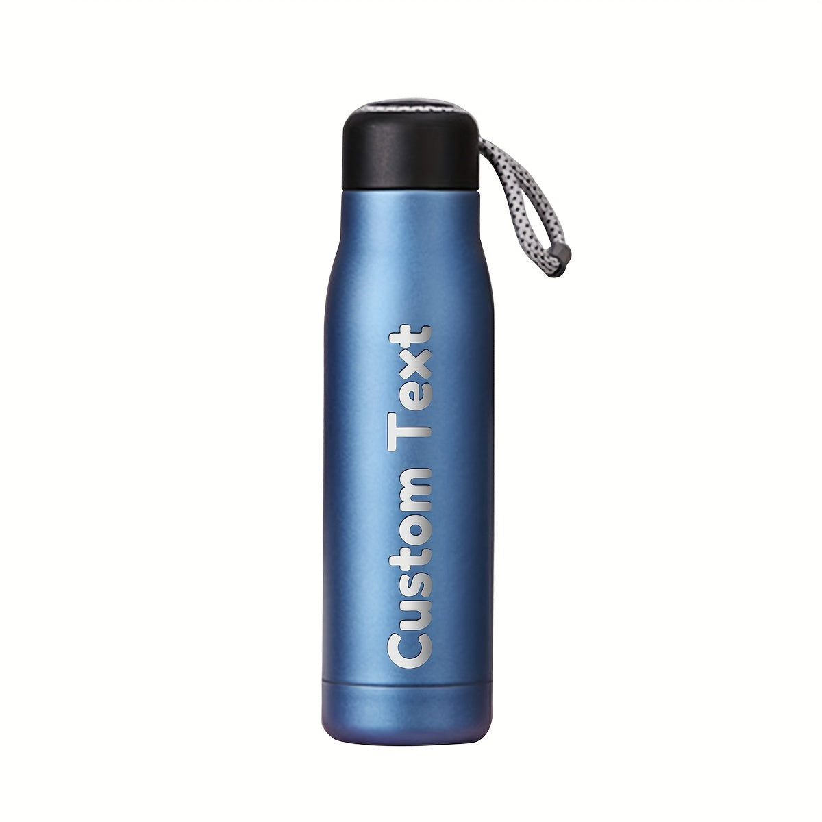 Personalized water bottle used outdoors during sports or camping