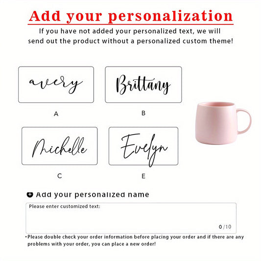 Side angle of personalized ceramic espresso cup in black color