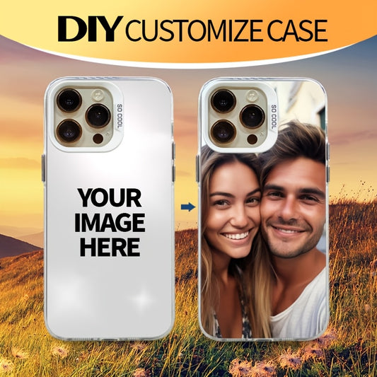 Side view of custom iPhone phone case showing lens heightening protection