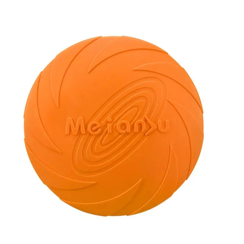 Pet owner training dog with OUZEY flying disc in a green park.