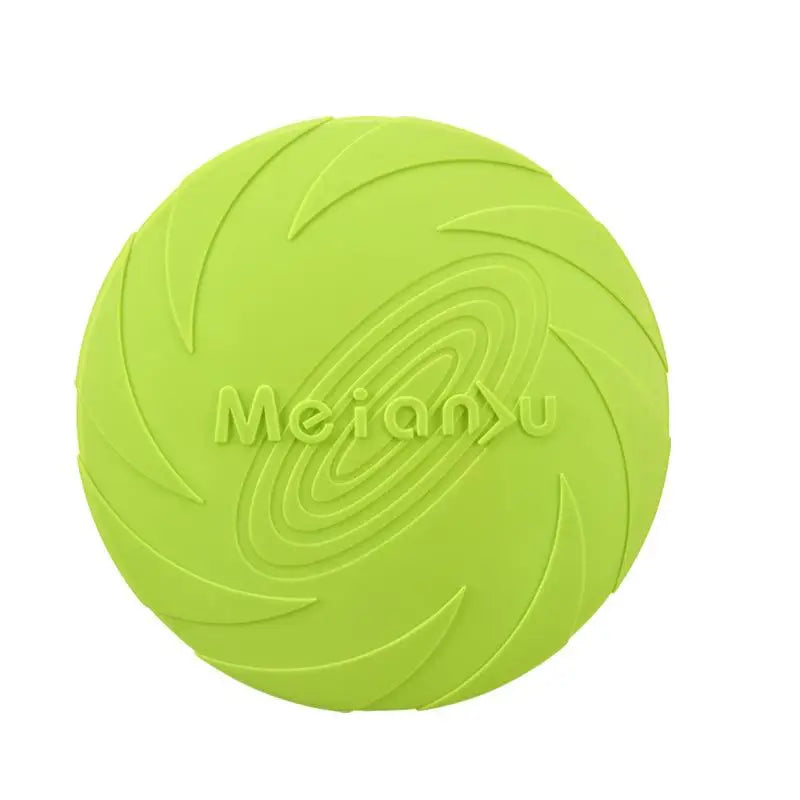 Side angle of the OUZEY dog flying disc showing durable bite-resistant material.