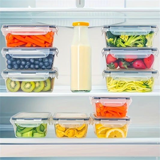 Kitchen storage containers shown with included labeling stickers and pen for easy organization