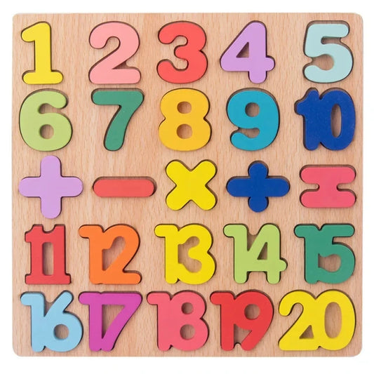 Shape matching wooden puzzle toy for early childhood development
