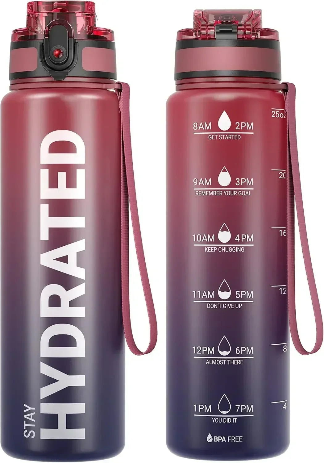 Hand holding the bottle, showing the perfect size and grip for active lifestyles.