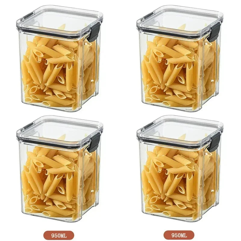 Airtight storage containers specifically designed for multigrain, snacks, tea, and coffee storage.







