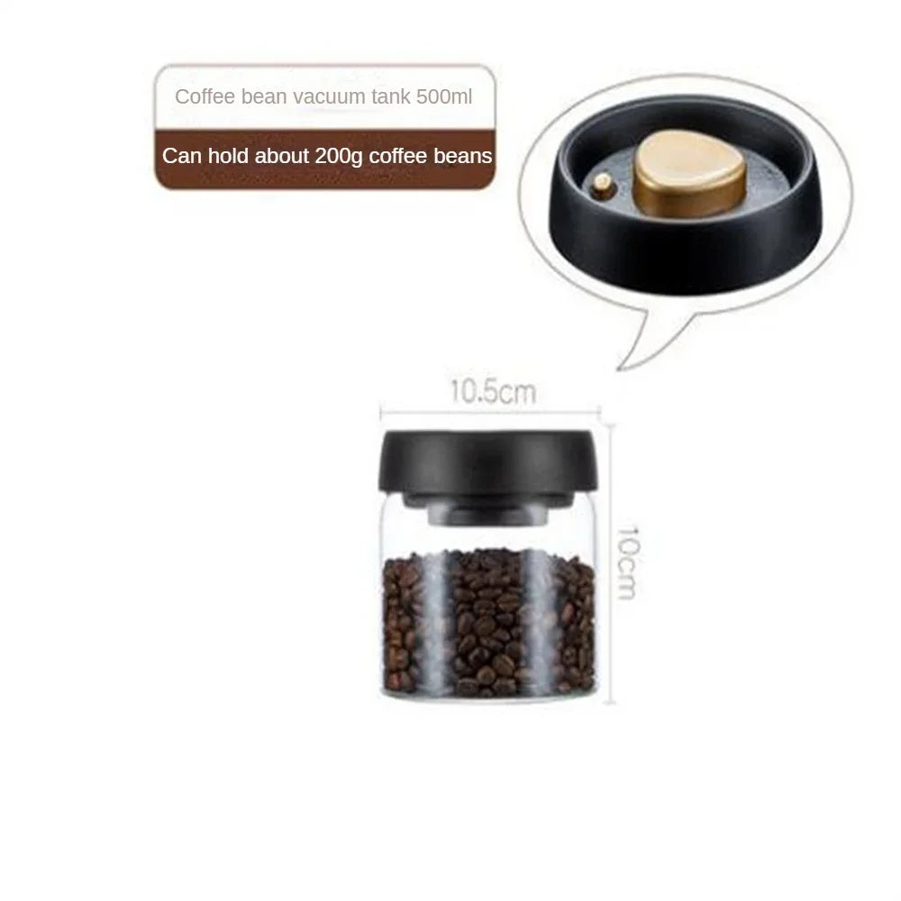 Durable transparent glass airtight kitchen jar with moisture-proof design for preserving food freshness
