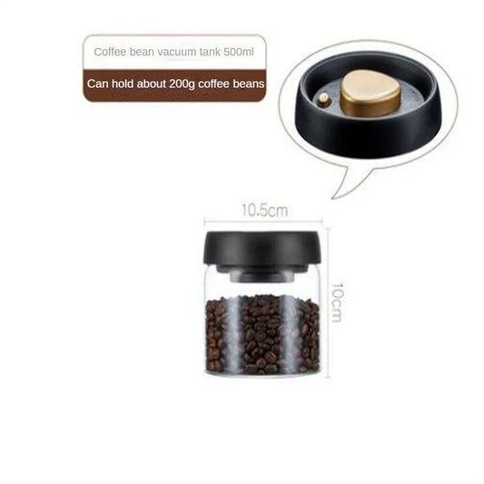 Durable transparent glass airtight kitchen jar with moisture-proof design for preserving food freshness