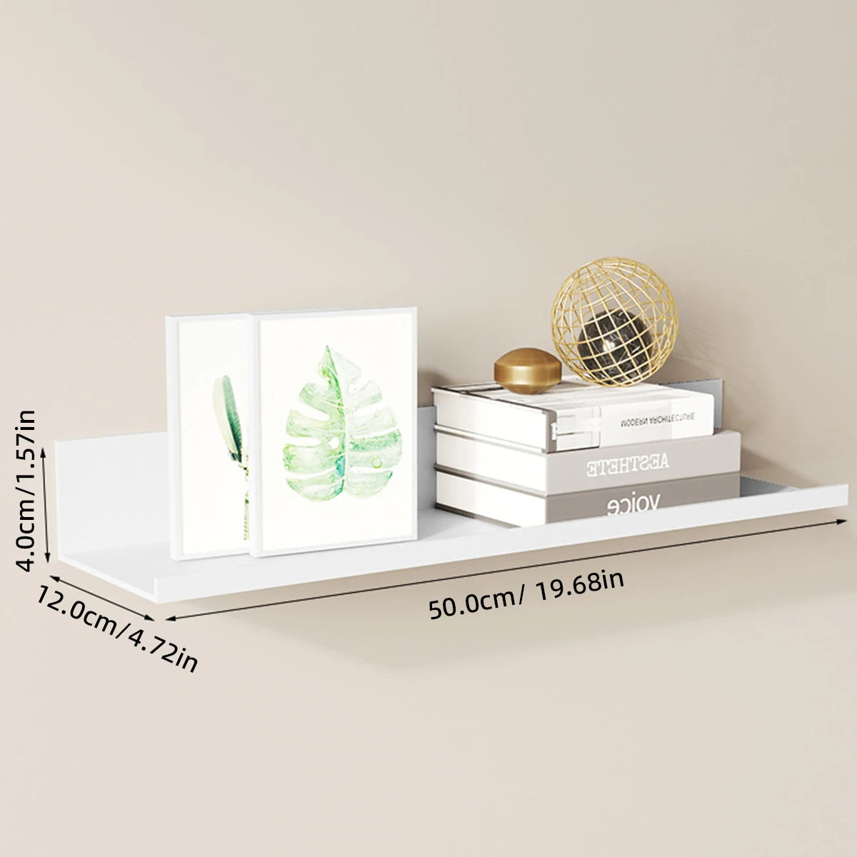 Floating wall rack organizer for bathroom accessories, designed to save space and keep items within reach.