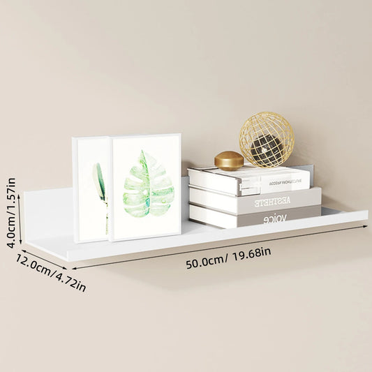 Floating wall rack organizer for bathroom accessories, designed to save space and keep items within reach.