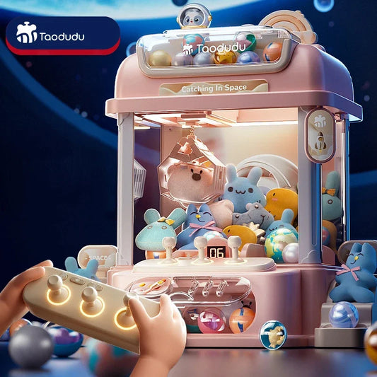 Bring fun to playtime with this coin-operated DIY doll claw machine.