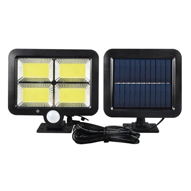 Bright 160LED solar-powered light for outdoor use, ideal for streets, backyards, and emergency lighting.