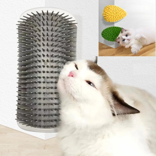 Front view of the cat scratcher massager brush, designed for grooming, hair removal, and pet massage.