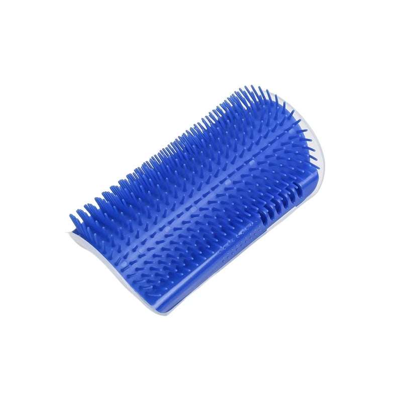 Cat scratcher massager with additional grooming accessories for complete pet care.
