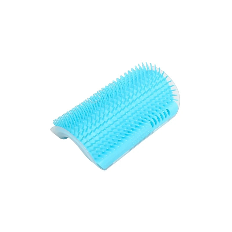 Cat scratcher massager displayed as part of a complete pet care routine for home use.