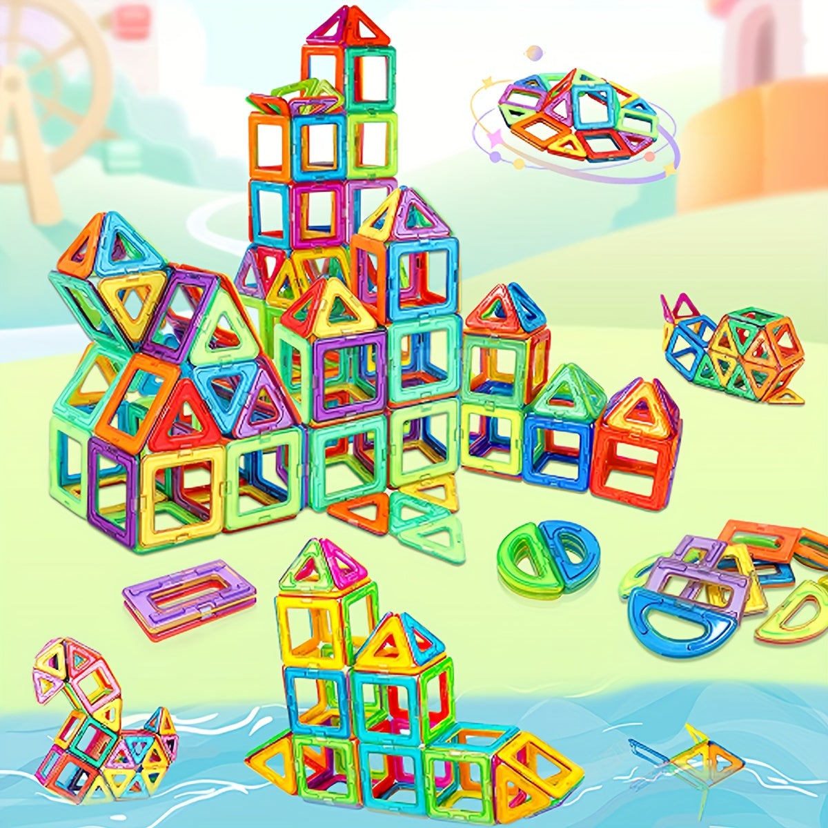 Precision magnets securely connect each block, allowing easy assembly and sturdy construction for endless building fun.