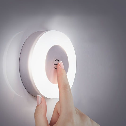 A close-up shot showcasing the LED wall light’s minimalistic design, smooth finish, and easy touch-control functionality for seamless brightness adjustments.
