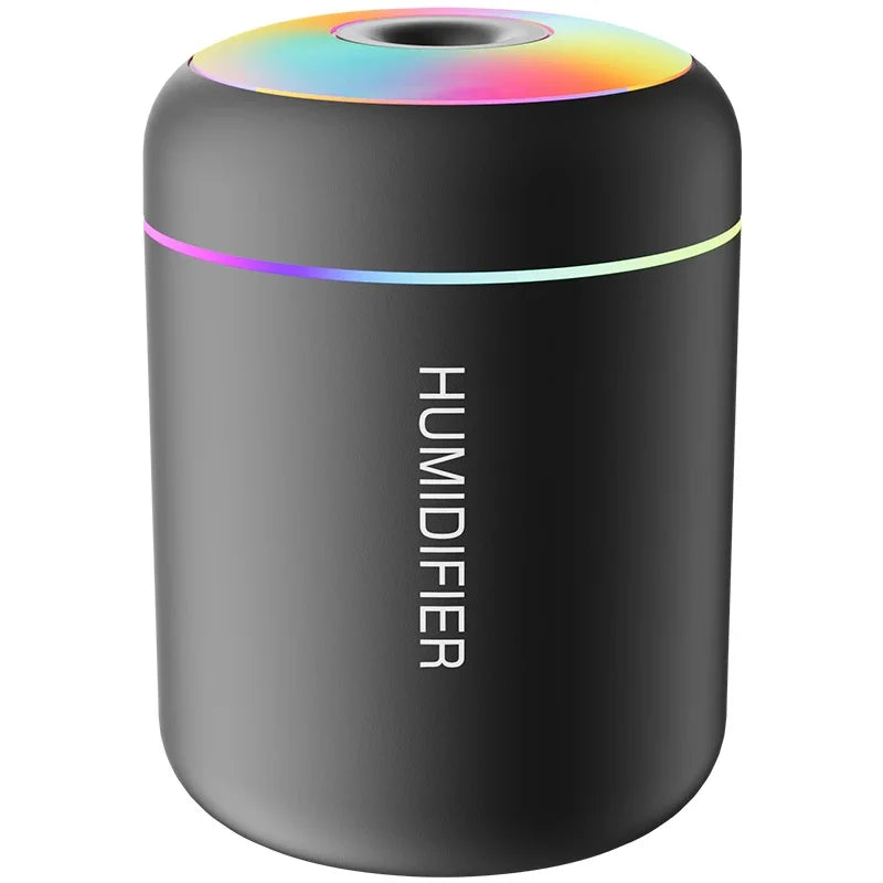 Compact 180ML USB air humidifier with whisper-quiet operation and essential oil diffusion.