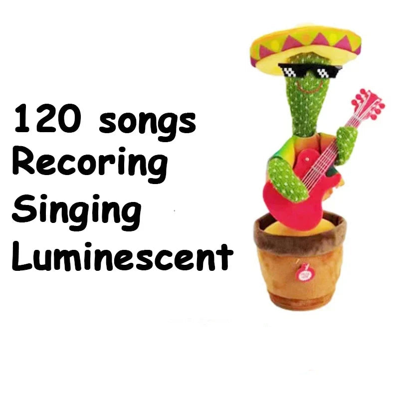 Singing and dancing cactus toy, a perfect funny gift for kids and babies to enjoy playful moments and music.