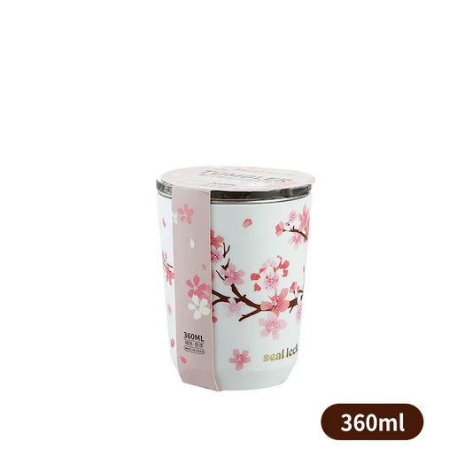 Double wall insulation keeps your beverages hot or cold in this stainless steel travel mug.