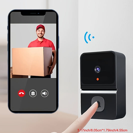 Sleek and compact design featuring wireless connectivity and built-in battery for easy installation and continuous home security.

