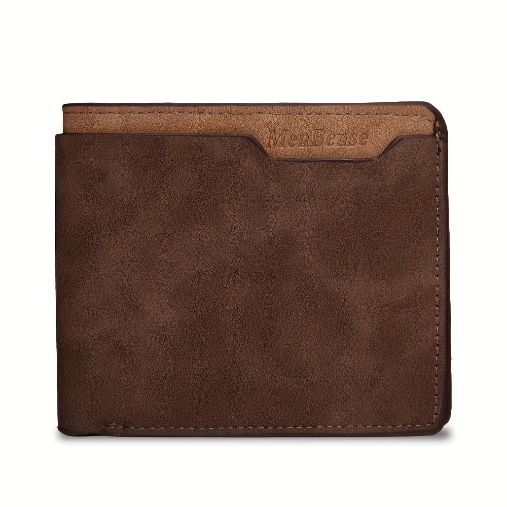 Gift-ready men's wallet in a box with personalized photo and name engraving, great for Valentine’s Day or birthdays.