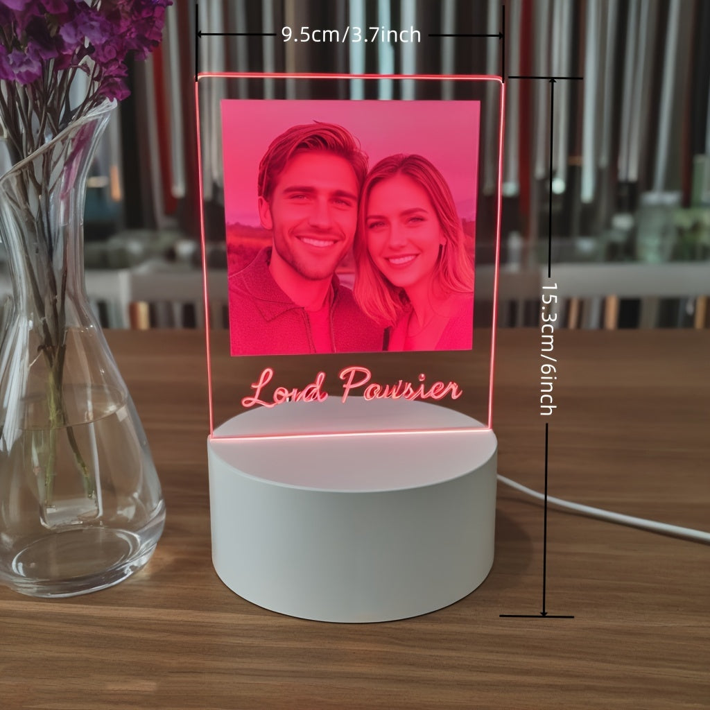 Custom night light table lamp displayed with elegant packaging, great as a Valentine's Day or birthday gift.