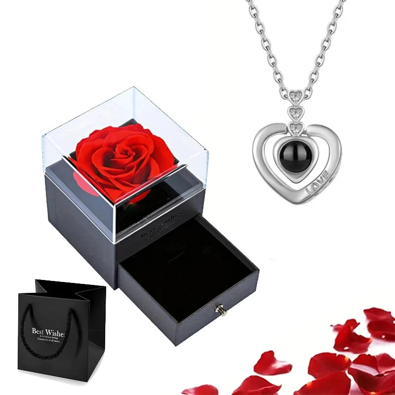 Charming heart-shaped necklace jewelry set, the perfect romantic gift for her in 2025.