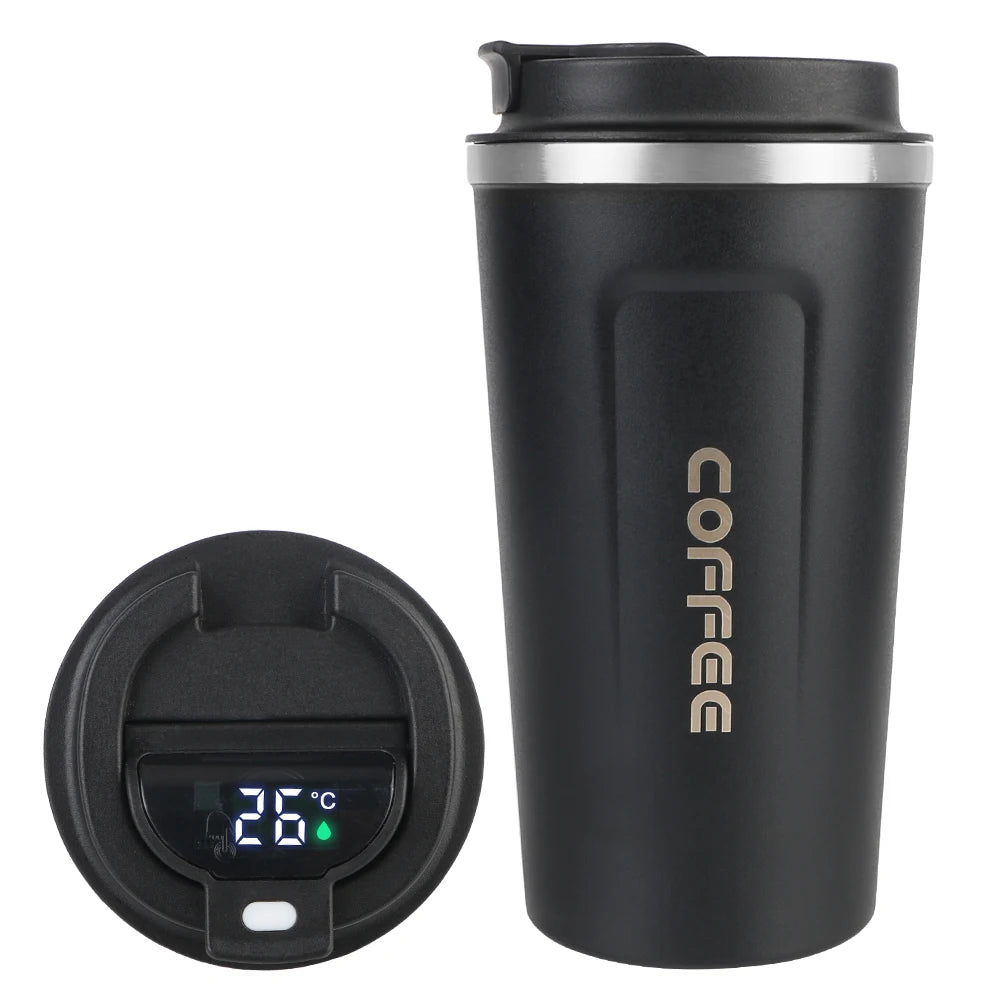  Insulated Car Coffee Mug – 380ML and 510ML capacity, designed to keep beverages hot or cold for longer during car rides or commutes.