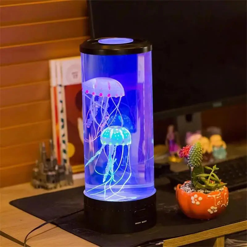 Jellyfish Lamp – 7-Color LED Mood Night Light for Bedroom &amp; Decor