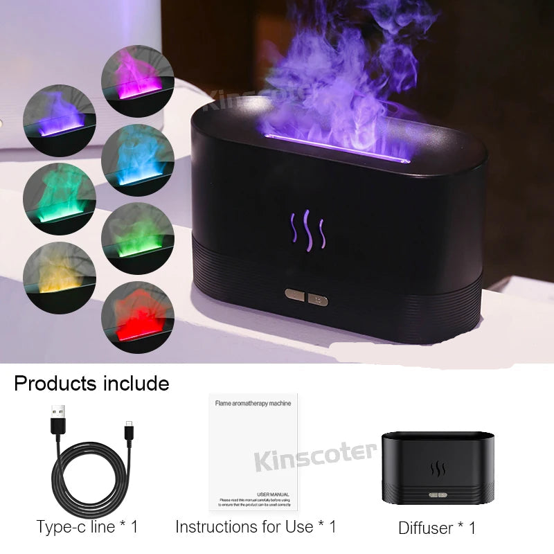 KINSCOTER ultrasonic aroma diffuser releasing cool mist with essential oils, ideal for bedrooms, offices, and yoga studios