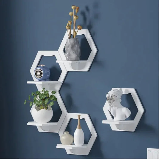 Leopard-print bow wall-mounted shelf, perfect for stylish home décor and displaying small items.