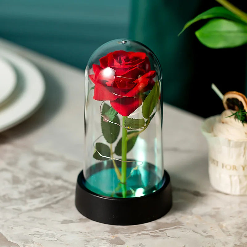 LED galaxy artificial roses, a thoughtful and creative Mother's Day gift, showcasing elegance.