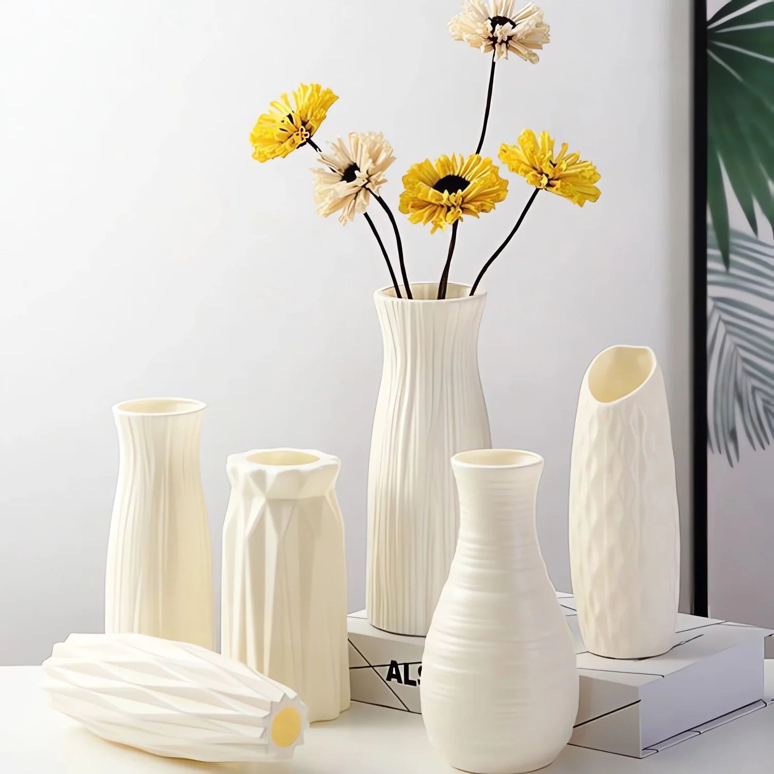Enhance your space with this simple and stylish Nordic plastic vase. Perfect for fresh flowers, dried arrangements, or decorative storage, it adds a modern touch to your living room, office, or home decor. Lightweight, durable, and ideal for minimalist home styling.