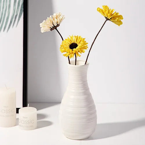 Nordic-inspired plastic vase for home decoration, adding elegance and functionality to any room.