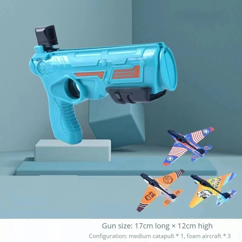 Outdoor aircraft launcher toy for kids, perfect for parent-child bonding, active play, and entertaining outdoor activities.