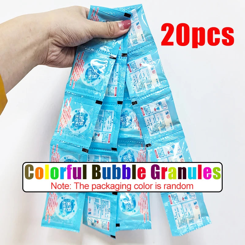 Fun outdoor bubble gun for children, ideal for summer activities, family gatherings, and playful celebrations.